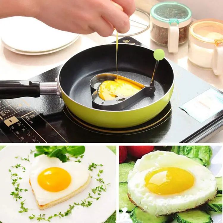 STAINLESS STEEL EGG PANCAKE RINGS FRIED EGG PANCAKE SHAPER OMELETTE MOLD MOULD FRYING COOKING TOOLS KITCHEN ACCESSORIES GADGET RINGS