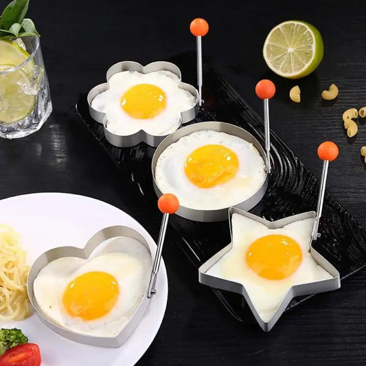 STAINLESS STEEL EGG PANCAKE RINGS FRIED EGG PANCAKE SHAPER OMELETTE MOLD MOULD FRYING COOKING TOOLS KITCHEN ACCESSORIES GADGET RINGS