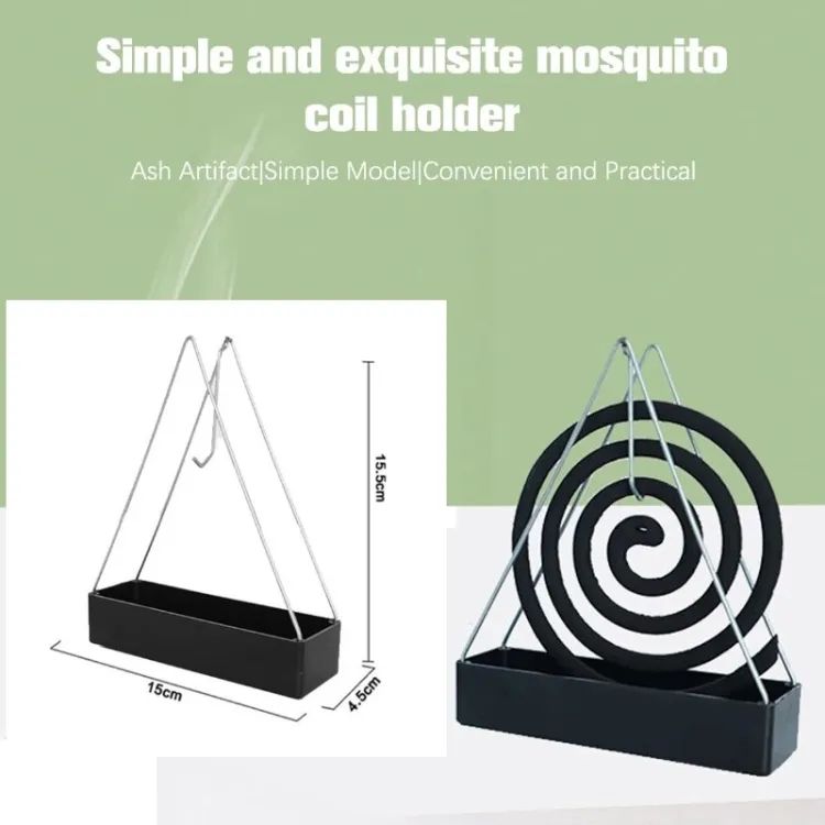 Creative Iron Mosquito Coil Holder Stable Triangular Fireproof Hanging Mosquito Coil Tray Home Supplies