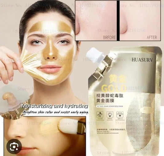 Retinol Snake Venom Peptide Gold Mask Moisturizing Anti Aging Anti Wrinkle Brightening Oil Control Mask Skin Care 100g Store Haven